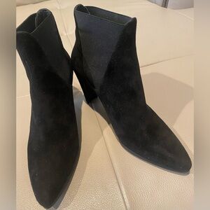 Stuart Weitzman black suede booties